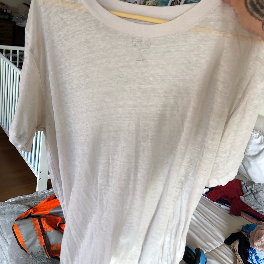 Sheer white oversized t shirt